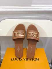 Uubags | Louis Vuitton 1A64ZB Lock It Flat Mule In Cognac Brown - 5