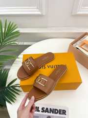 Uubags | Louis Vuitton 1A64ZB Lock It Flat Mule In Cognac Brown - 2