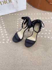 Uubags | Dior Heeled Sandal Black Satin 12cm - 2