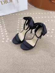 Uubags | Dior Heeled Sandal Black Satin 12cm - 5