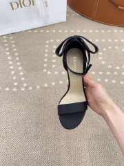 Uubags | Dior Heeled Sandal Black Satin 12cm - 6