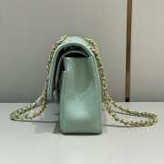 Uubags | Chanel Classic Quilted Flap Mint Green Caviar Gold Hardware 25cm - 2