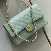 Uubags | Chanel Classic Quilted Flap Mint Green Caviar Gold Hardware 25cm - 5