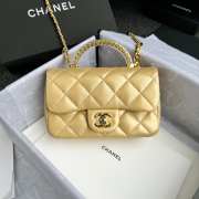 Uubags | Chanel small flap bag crystal clear interior with classic gold hardware 11x17x6cm - 1