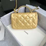 Uubags | Chanel small flap bag crystal clear interior with classic gold hardware 11x17x6cm - 3