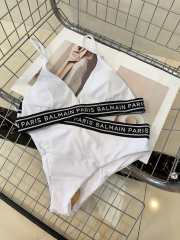 Uubags | Balmain Lycra Band White Swimsuit - 3