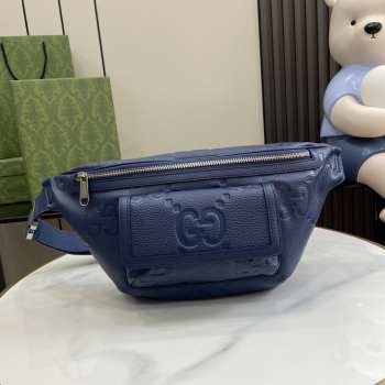 Uubags | Gucci blue jumbo GG belt bag 28x18x8cm