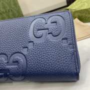 Uubags | Gucci Jumbo GG Zip Around Wallet In Blue 19x10.5x2.5cm - 2