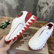 Uubags | Christian Louboutin Sharkyloub SP Spikes calf leather in white - 2