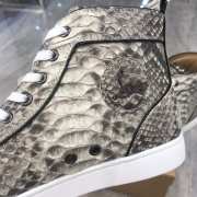 Uubags | Christian Louboutin Python Rantus Orlato High Top Sneakers In Grey - 4