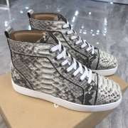 Uubags | Christian Louboutin Python Rantus Orlato High Top Sneakers In Grey - 2