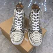 Uubags | Christian Louboutin Python Rantus Orlato High Top Sneakers In Grey - 3