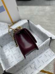 Uubags | Chanel Mini Flap Bag Calfskin & Gold-Tone Metal Burgundy 12x19x8cm - 6