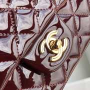 Uubags | Chanel Patent Quilted Mini Square Flap Bag In Dark Red With Gold Hardware 17cm - 6