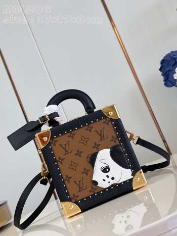 Uubags | Louis Vuitton M11206 Dalmatien mini square trunk box bag cartoon dog motif on front 17x17x8cm