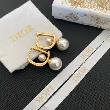 Uubags | Dior earrings gold pearl 