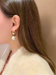 Uubags | Dior earrings gold pearl  - 6