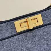 Uubags | Fendi Peekaboo I See U Medium Bag In Grey flannel 21x11x27cm - 4