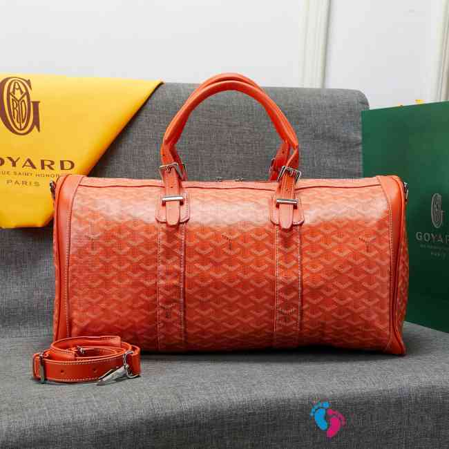 Uubags | Goyard travel bag in orange 48x28x22cm - 1