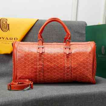 Uubags | Goyard travel bag in orange 48x28x22cm