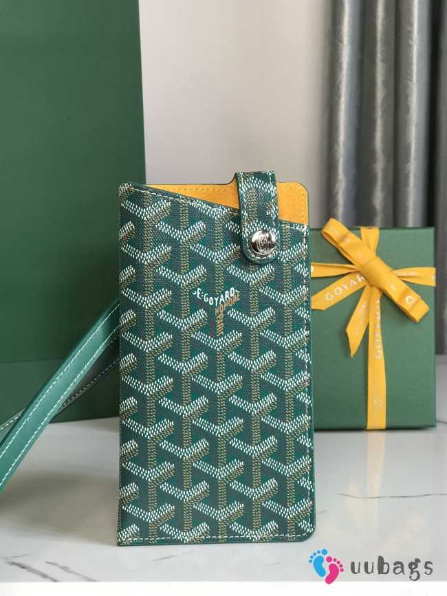 Uubags | Goyard Montmartre GM Case In Green 18x1x10cm - 1