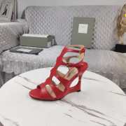 Uubags | Tom Ford Stamped Cowhide Leather Carine Sandal In Red - 5