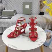 Uubags | Tom Ford Stamped Cowhide Leather Carine Sandal In Red - 2