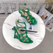 Uubags | Tom Ford Stamped Cowhide Leather Carine Sandal In Green - 6