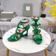 Uubags | Tom Ford Stamped Cowhide Leather Carine Sandal In Green - 5