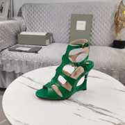 Uubags | Tom Ford Stamped Cowhide Leather Carine Sandal In Green - 3