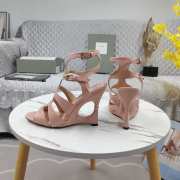 Uubags | Tom Ford Stamped Cowhide Leather Carine Sandal In Rose Clay - 4