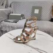 Uubags | Tom Ford Stamped Crocodile Leather Carine Sandal In Gold Metallic - 2