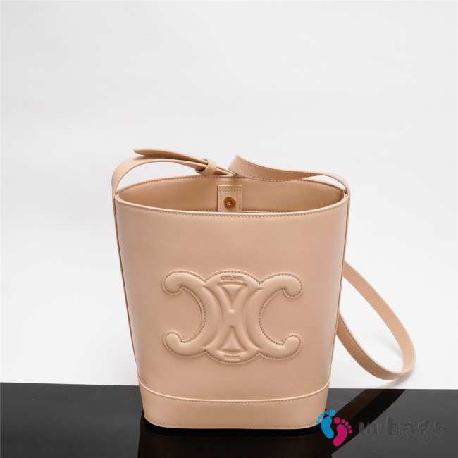 Uubags | Celine small bucket Cuir triomphe in pink grained calfskin 17x22x10cm - 1