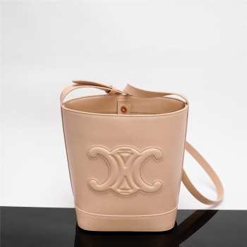 Uubags | Celine small bucket Cuir triomphe in pink grained calfskin 17x22x10cm