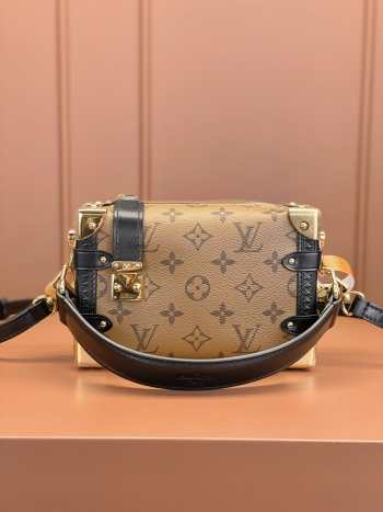 Uubags | Louis Vuitton side trunk PM monogram coated canvas bag in black 18x13x8cm