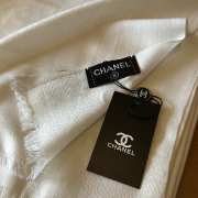 Uubags | Chanel cashmere scarf white 210x70cm - 6