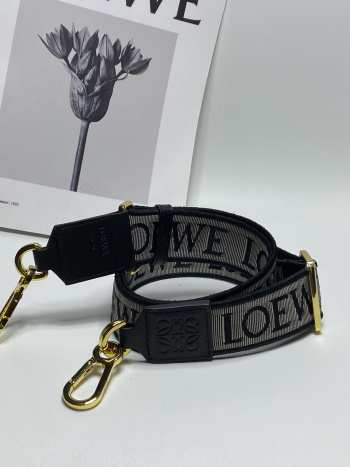 Uubags | Loewe Anagram jacquard double-sided embroidered black shoulder strap 1050-40mm