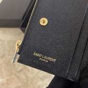 Uubags | YSL Cassandre Matelasse bi-fold wallet in black grain de poudre leather  - 2