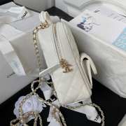 Uubags | Chanel 24C mini backpack in white 18x13x9cm - 6