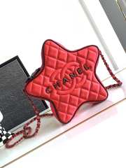 Uubags | Chanel Star Handbag Satin & Black Metal Red & Black 2.5x22.5x6cm - 1