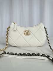 Uubags | Chanel 23k Hobo Bag Calfskin In Cream 24x13.5x6cm - 1