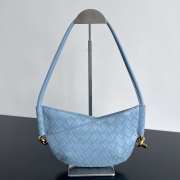  Uubags | Bottege Veneta mini Solstice blue bag in intrecciato leather with signature knot 18x28x5cm - 1