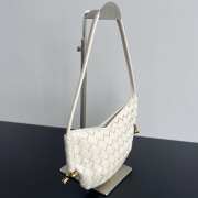 Uubags | Bottege Veneta mini Solstice white bag in intrecciato leather with signature knot 18x28x5cm - 5