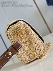 Uubags | Louis Vuitton M25030 Twist West Raffia Leather In Natural/Tan 23.5x12x7cm - 6