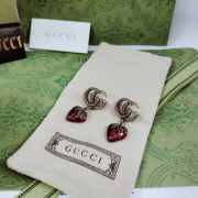 Uubags | Gucci Big Red Strawberry Crystal Earrings - 1