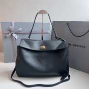 Uubags | Balenciaga Rodeo medium handbag in black smooth calfskin with gold hardware 35x23x11cm   - 1