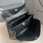 Uubags | Balenciaga Rodeo medium handbag in black smooth calfskin with gold hardware 35x23x11cm   - 6