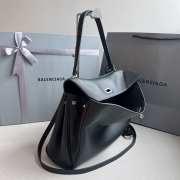 Uubags | Balenciaga Rodeo medium handbag in black smooth calfskin with silver hardware 35x23x11cm - 2