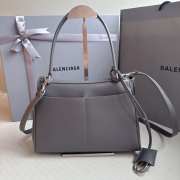 Uubags | Balenciaga Rodeo mini handbag in grey smooth calfskin with silver hardware 28x20x10cm  - 5