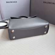 Uubags | Balenciaga Rodeo mini handbag in grey smooth calfskin with silver hardware 28x20x10cm  - 3